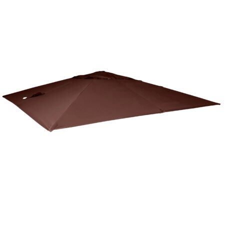 Ersatzbezug Luxus-Ampelschirm Sonnenschirmbezug 3,5x3,5m braun