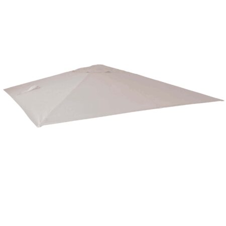 Ersatzbezug Luxus-Ampelschirm Sonnenschirmbezug 3x3m creme-grau