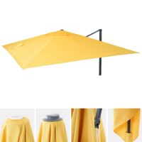 Ersatzbezug Luxus-Ampelschirm Sonnenschirmbezug 3x3m gelb