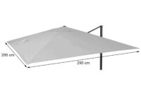 Ersatzbezug Luxus-Ampelschirm Sonnenschirmbezug 3x3m gelb