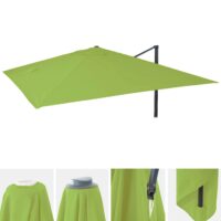 Ersatzbezug Luxus-Ampelschirm Sonnenschirmbezug 3,5x3,5m hellgrün