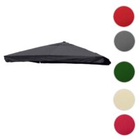Ersatzbezug Luxus-Ampelschirm mit Flap Sonnenschirmbezug 3x3m anthrazit
