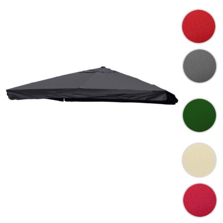 Ersatzbezug Luxus-Ampelschirm mit Flap Sonnenschirmbezug 3x4m anthrazit
