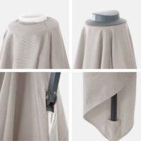 Ersatzbezug Luxus-Ampelschirm mit Flap Schirmbezug 3,5x3,5m creme-grau