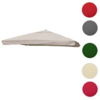 Ersatzbezug Luxus-Ampelschirm mit Flap Sonnenschirmbezug 3x4m creme-grau