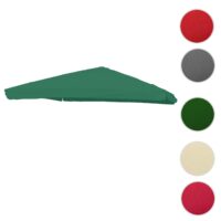 Ersatzbezug Luxus-Ampelschirm mit Flap Sonnenschirmbezug 3x3m dunkelgrün