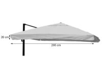 Ersatzbezug Luxus-Ampelschirm mit Flap Sonnenschirmbezug 3x4m rot