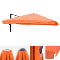 Ersatzbezug Luxus-Ampelschirm mit Flap Sonnenschirmbezug 3x4m terracotta
