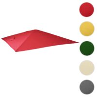Ersatzbezug Luxus-Ampelschirm Sonnenschirmbezug 3,5x3,5m rot