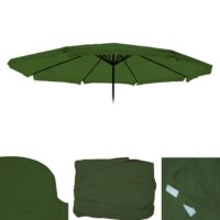 Ersatzbezug Sonnenschirm Meran Pro Marktschirm mit Volant Ø5m grün