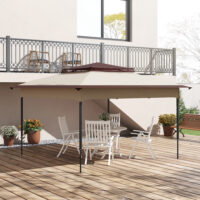 Kaffeefarbenes Polyester-Ersatzdach (325x325m) als Pavillon-Zubehör.