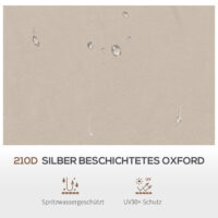 Kaffeefarbenes Polyester-Ersatzdach (325x325m) als Pavillon-Zubehör.