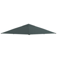 Ersatzdach Gartenpavillon 3x3m Polyester dunkelgrau