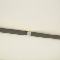 Cremeweißes Ersatzdach für einen Metallpavillon der Größe 4x3m.