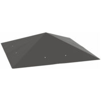 Ersatzdach für Pavillon wasserabweisend mit UV-Schutz 3x3m grau