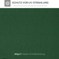 Kohlegraues, wasserabweisendes Ersatzdach für einen 3x3m Pavillon.