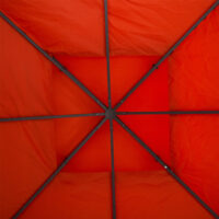 Rostrotes, wetterfestes und langlebiges Ersatzdach für einen 3x3m Pavillon.