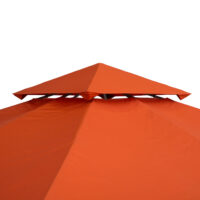 Rostrotes, wetterfestes und langlebiges Ersatzdach für einen 3x3m Pavillon.