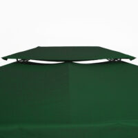 Ersatzdach für Pavillon wasserabweisend mit Doppeldach 3x4m grün