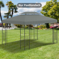 Dunkelgraues Polyester-Ersatzdach für einen Pavillon der Größe 3x4m.