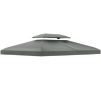 Dunkelgraues Polyester-Ersatzdach für einen Pavillon der Größe 3x4m.