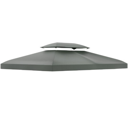 Dunkelgraues Polyester-Ersatzdach für einen Pavillon der Größe 3x4m.