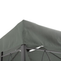 Dunkelgraues Polyester-Ersatzdach für einen Pavillon der Größe 3x4m.