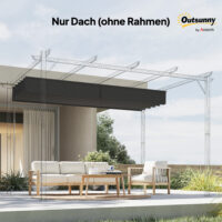 Ersatzdach für Pavillon wasserdicht 3x3m dunkelgrau