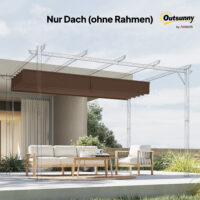 Ersatzdach für Pergola wetterfest einziehbar regenfest 3x3m