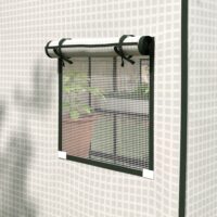 Ersatzfolie für Gewächshaus wasserdicht mit Fenster und Tür weiss