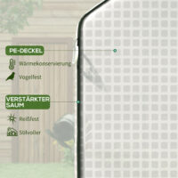 Ersatzfolie mit UV-Schutz und Rolltür für Gewächshaus 140x73x190 cm, Farbe Weiss.