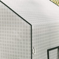 Ersatzfolie mit UV-Schutz und Rolltür für Gewächshaus 140x73x190 cm, Farbe Weiss.