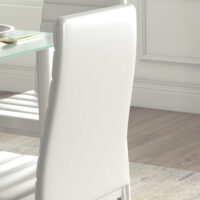 Essgruppe Esstisch Glastisch modern mit 4 Stühlen weiss