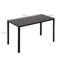 Esstisch Küchentisch modern gross 120x60cm schwarz
