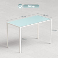 Esstisch Küchentisch modern gross 120x60cm weiss