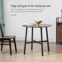 Esstisch für 4 Personen 80x80cm stabil Braun – Produktfoto zeigt modernes Design, hochwertige Materialien und funktionale Eigenschaften ideal für Wohn- oder Arbeitsbereiche. Perfekt als Einrichtungsinspiration oder zur Produktpräsentation in einem Onlineshop.