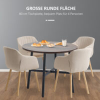 Esstisch für 4 Personen 80x80cm stabil Braun – Produktfoto zeigt modernes Design, hochwertige Materialien und funktionale Eigenschaften ideal für Wohn- oder Arbeitsbereiche. Perfekt als Einrichtungsinspiration oder zur Produktpräsentation in einem Onlineshop.