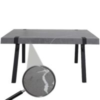 Esstisch Küchentisch Esszimmertisch Industrial Metall 150x90cm Marmor-Optik grau