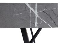 Esstisch Küchentisch Esszimmertisch Industrial Metall 150x90cm Marmor-Optik grau