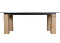 Esstisch Esszimmertisch Industrial Massivholz 200x100cm natur Metall-Optik