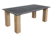 Esstisch Esszimmertisch Industrial Massivholz 200x100cm natur Metall-Optik