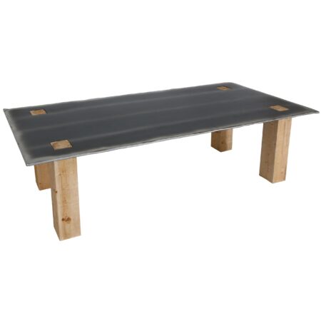 Esstisch Esszimmertisch Industrial Massivholz 240x100cm natur Metall-Optik
