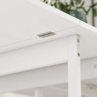 Esstisch klappbar Industriedesign mit Regal für 4 Personen weiss