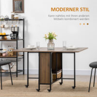 Esstisch klappbar mobil 130x80x74cm Hellbraun – Produktfoto zeigt modernes Design, hochwertige Materialien und funktionale Eigenschaften ideal für Wohn- oder Arbeitsbereiche. Perfekt als Einrichtungsinspiration oder zur Produktpräsentation in einem Onlineshop.