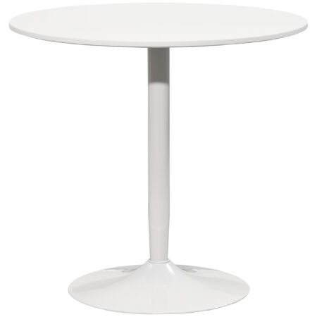 Esstisch rund für Esszimmer Küche 2 Personen MDF Stahl weiss