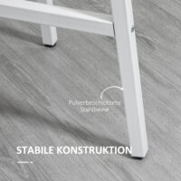 Esstisch rund industrieller Stil stabil 80cm Holz weiss