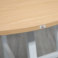 Esstisch rund industrieller Stil stabil 80cm Holz weiss