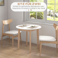 Esstisch rund skandinavisch für Küche und Esszimmer weiss natur
