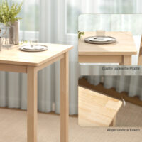 Esszimmer Set platzsparend mit Tisch und 2 gepolsterten Stühlen