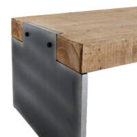 Esszimmer-Set Esstisch Sitzbank Massivholz 200cm natur